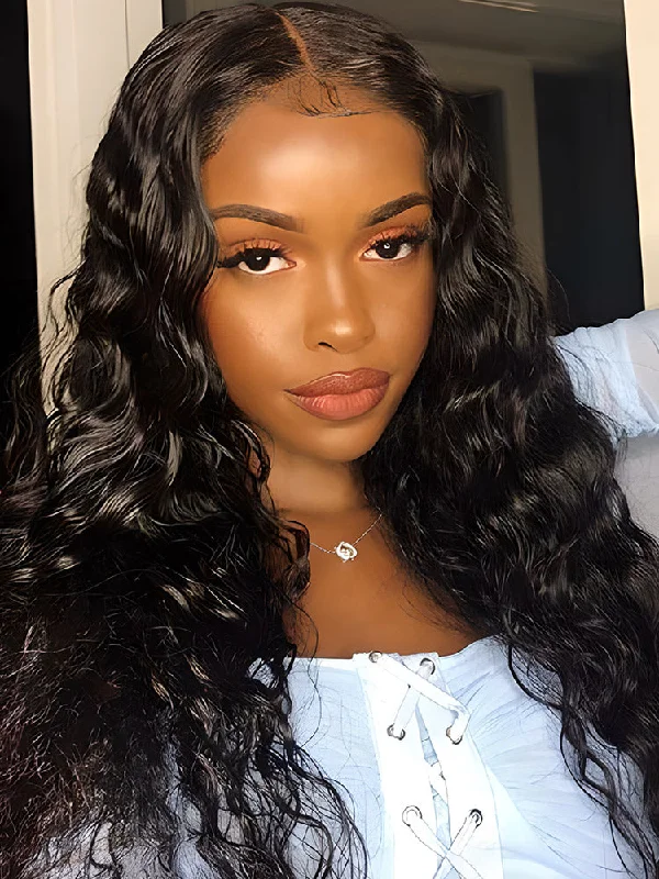 CurlyMe Loose Deep Wave Hair 13x6 Lace Front Wigs Unprocessed Hair On Sale