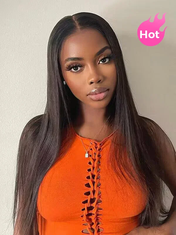 CurlyMe Pre Bleached 13x4 Pre Cut HD Lace Wear Go Glueless Wig Human Hair Wigs