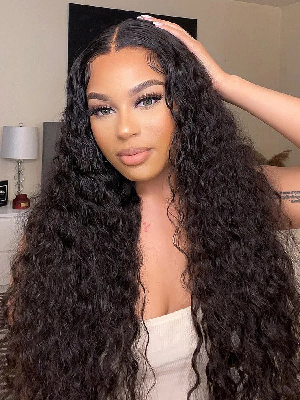 CurlyMe Popular Natural Wave 13x4 Swiss HD Lace/Transparent Lace Front Wigs Human Hair