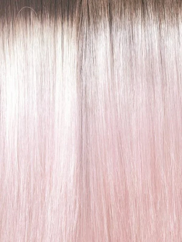 Bubblegum R | Soft pastel pink base with warm brown root