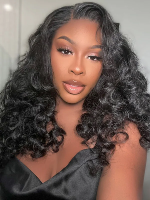 CurlyMe Ocean Wave Glueless Wear Go Wig Pre-cut HD Lace Wig Pre-plucked