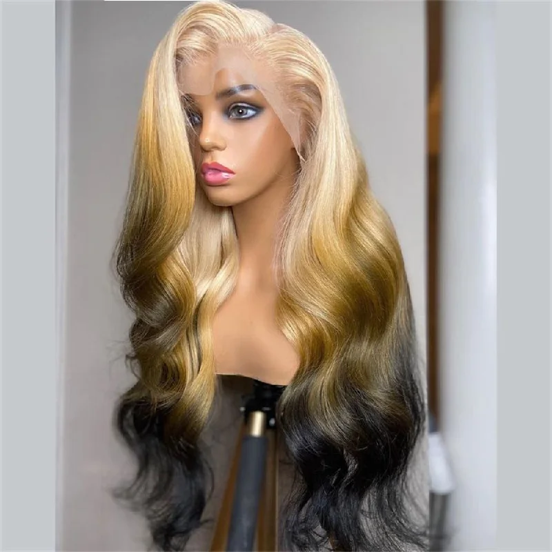 #613 Blonde Reverse Body Wave 13 x 6 Lace Front Wig AFB6T