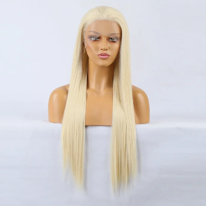 Natural Throne Front Lace Blonde Wig