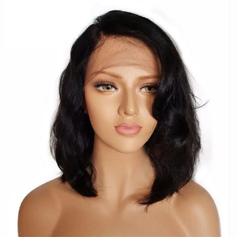 Deep Right Part Wavy Bob 13 x 6 Lace Front Wigs AFB72