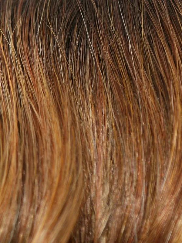 Honey Brown-R - Mid Golden Brown base with dark Brn rooted