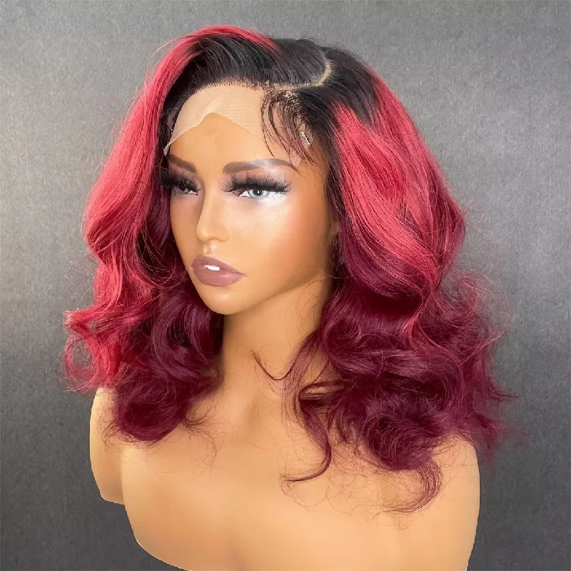 Mixed Colored Body Wave 5x5 Lace Closure Wig