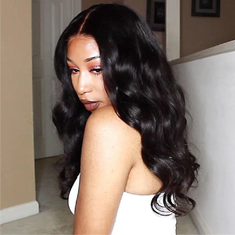 Straight Human Hair 13x6 Lace Front Wig A61