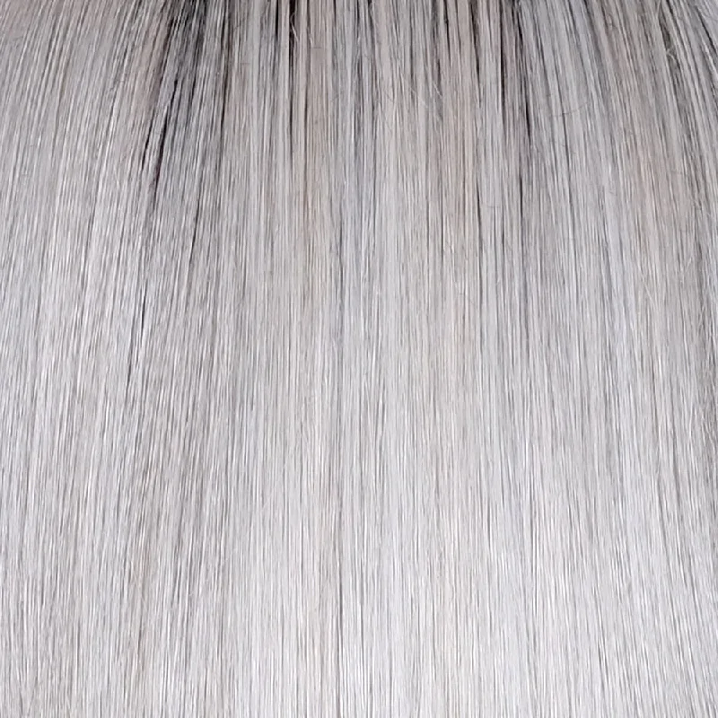 Chrome | 4R/51/56/60 | Cappuccino brown root with gradual mixture of 30% grey, 10% grey and white at the tip