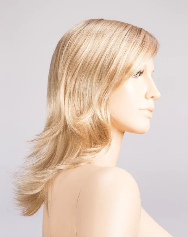 SANDY-BLONDE-ROOTED | Medium Honey Blonde Light Ash Blonde and Lightest Reddish Brown blend with Dark Roots