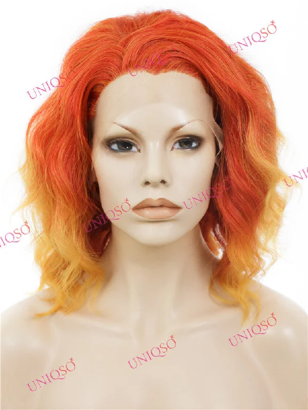 Premium Wig -  Lace Front Cherry Red Wig (Cascading Curls)