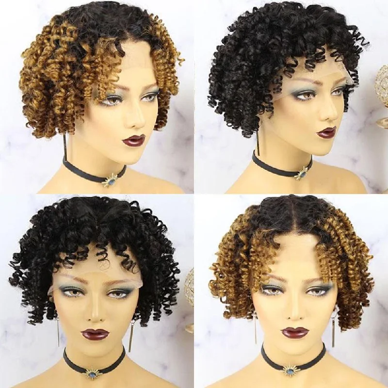 Curly Middle Part 13 X 6 Lace Front Wig AW72