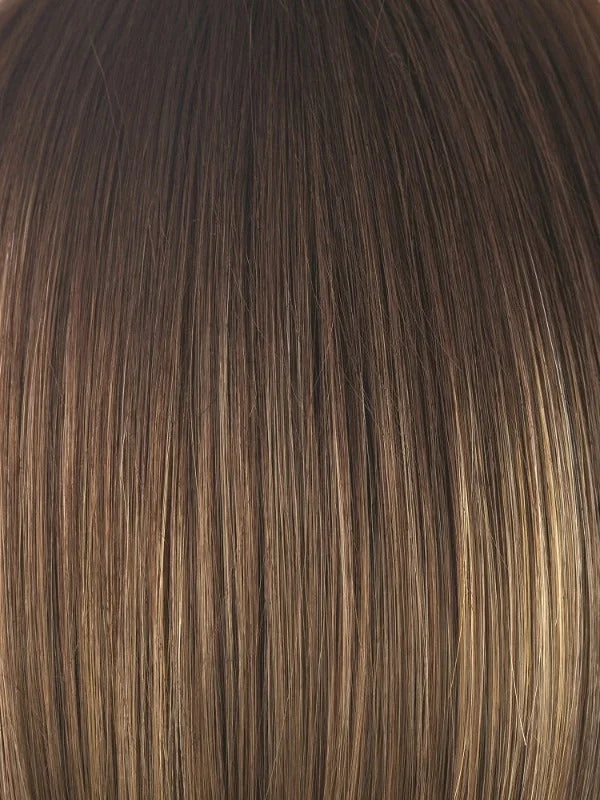 Mochaccino-LR | Longer rooted Dark with Light Brown base with Strawberry Blonde highlights